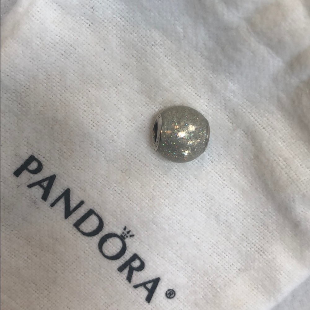Pandora silvery glitter ball charm